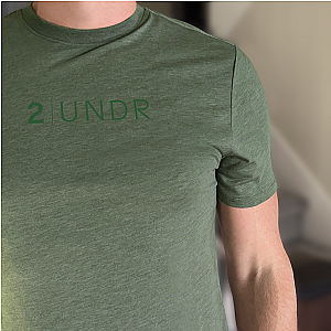 Branded All Day Crew Tee - Heathered Green