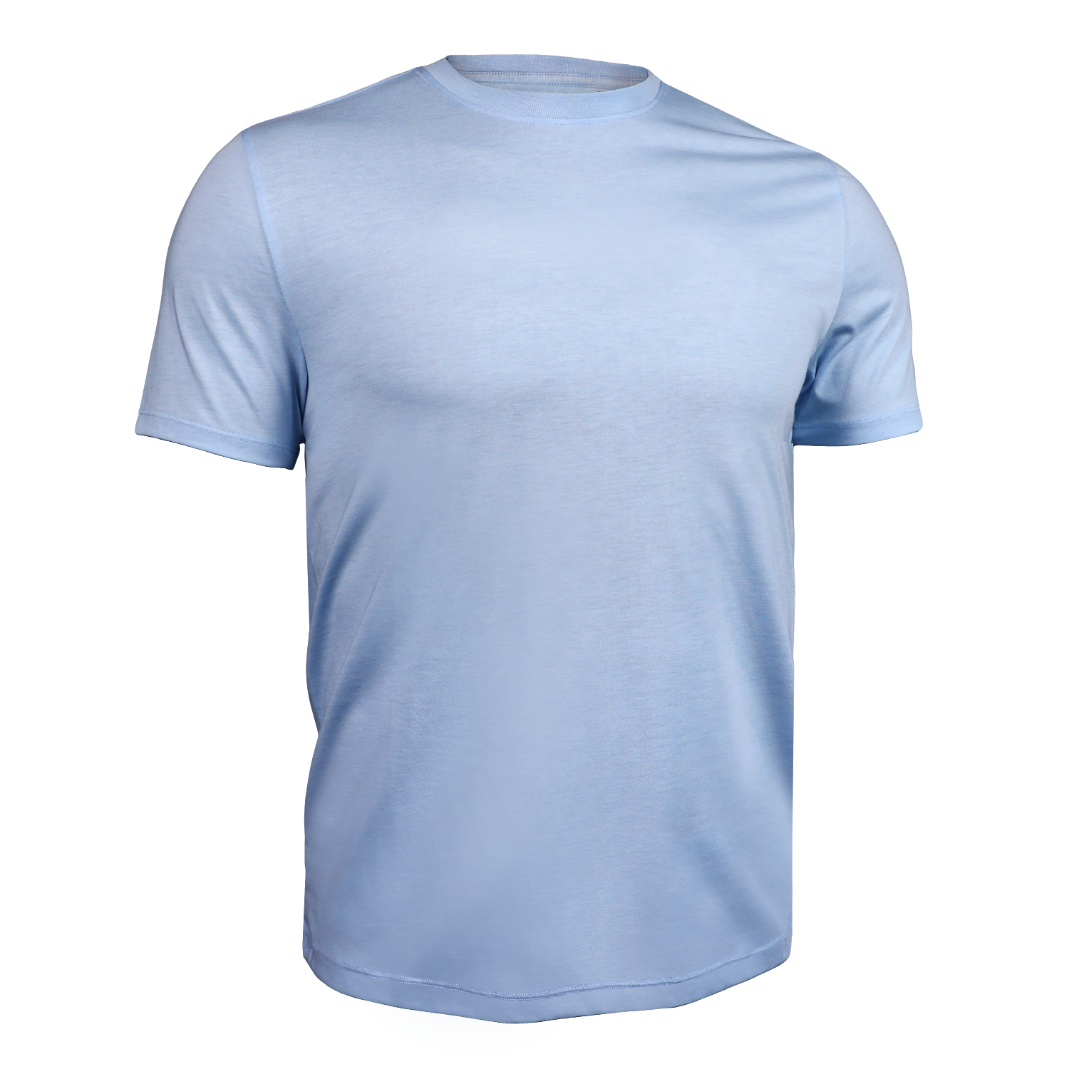 All Day Crew Tee - Heathered Light Blue