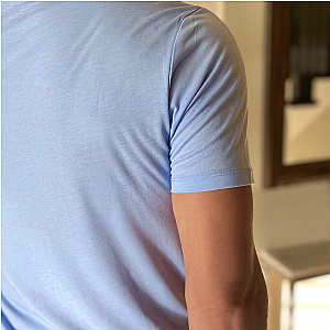 All Day Crew Tee - Heathered Light Blue