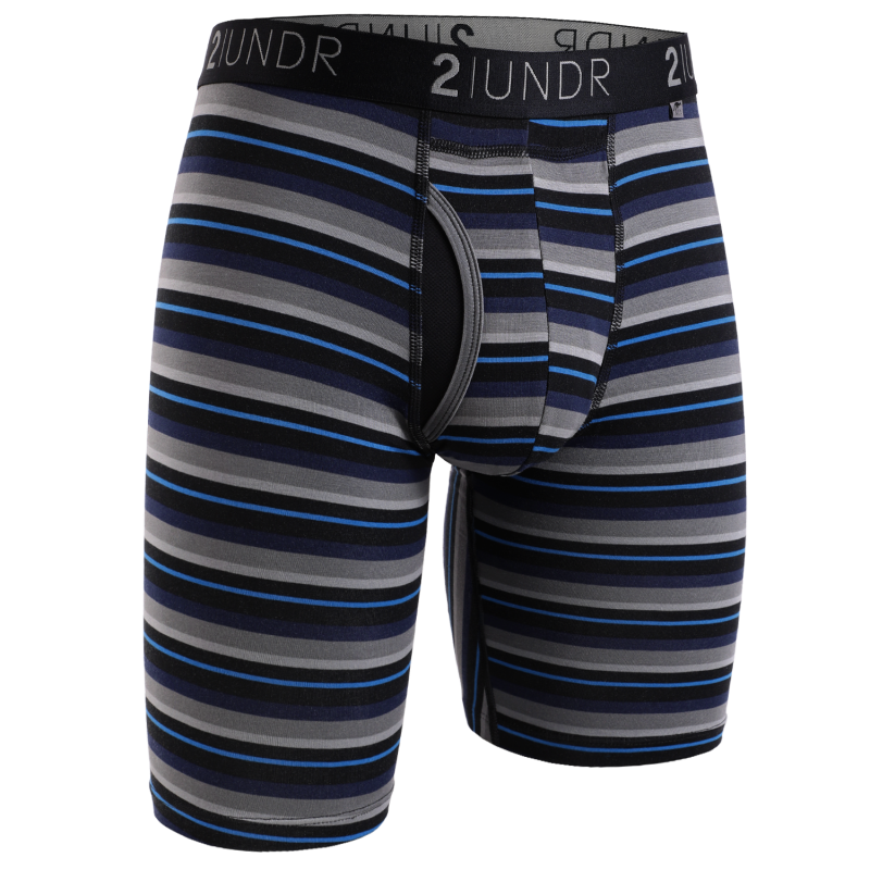 Swing Shift 9" Long Leg - Blue Stripe