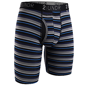 Swing Shift 9" Long Leg - Blue Stripe