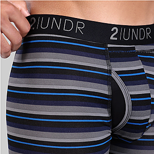 Swing Shift 9" Long Leg - Blue Stripe