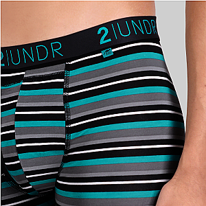 Swing Shift 3" Trunk - Teal Stripe