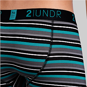 Swing Shift 3" Trunk - Teal Stripe