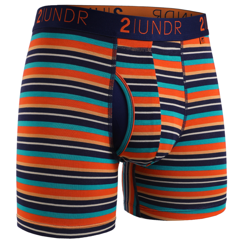 Swing Shift 6" Boxer Brief - Beach Stripe