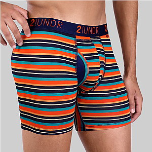 Swing Shift 6" Boxer Brief - Beach Stripe