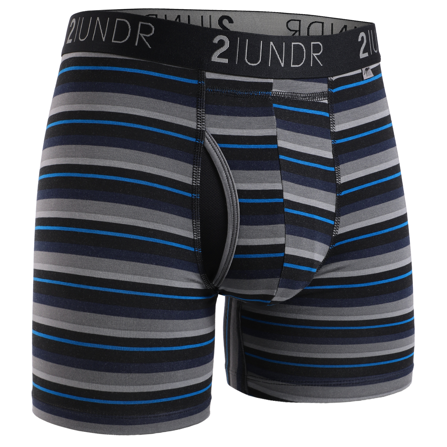 Swing Shift 6" Boxer Brief - Blue Stripe