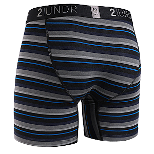 Swing Shift 6" Boxer Brief - Blue Stripe