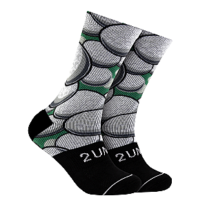 Flex Printed Crew Sock 3 Pack -  Ballsey/Stroke Play/Gold Tee