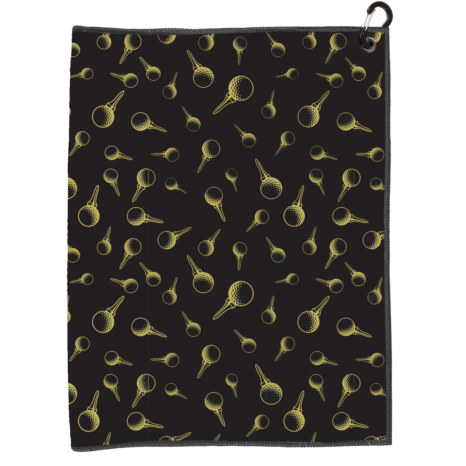 Microfiber Golf Towel - Gold Tees