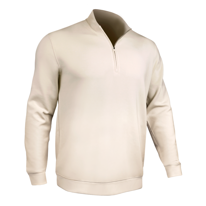 Cordero 1/4 Zip Long Sleeve Pullover - Tan