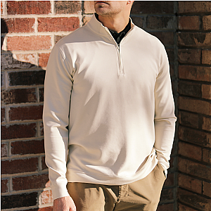 Cordero 1/4 Zip Long Sleeve Pullover - Tan