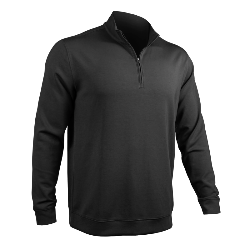 Cordero 1/4 Zip Long Sleeve Pullover - Black