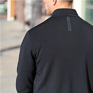 Cordero 1/4 Zip Long Sleeve Pullover - Black