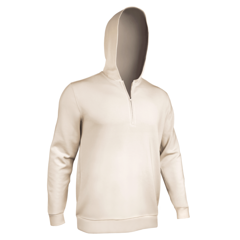 Ruxton 1/4 Zip Long Sleeve Hoodie - Tan
