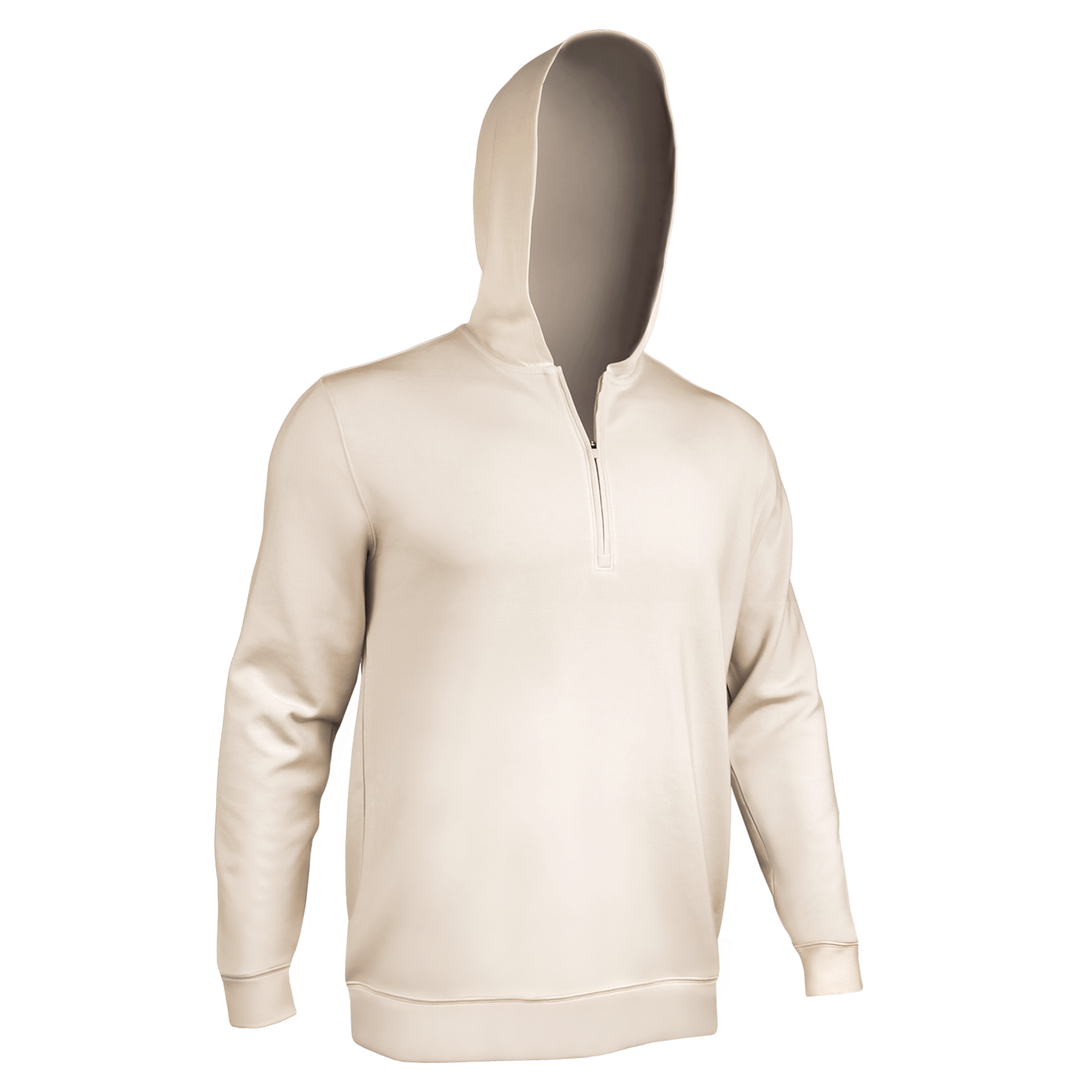 Ruxton 1/4 Zip Long Sleeve Hoodie - Tan