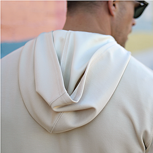 Ruxton 1/4 Zip Long Sleeve Hoodie - Tan