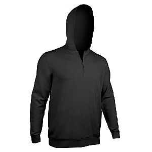 Ruxton 1/4 Zip Long Sleeve Hoodie - Black