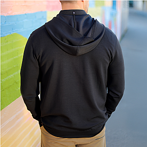 Ruxton 1/4 Zip Long Sleeve Hoodie - Black