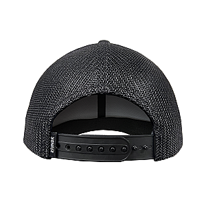 Snap Back Mesh Solid Patch Hat - Space Golf Black