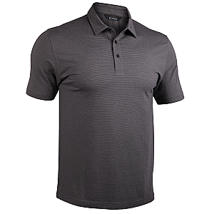 Short Sleeve Polo - The Microstripe Polo - Black Microstripe