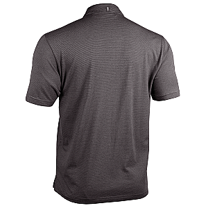 Short Sleeve Polo - The Microstripe Polo - Black Microstripe