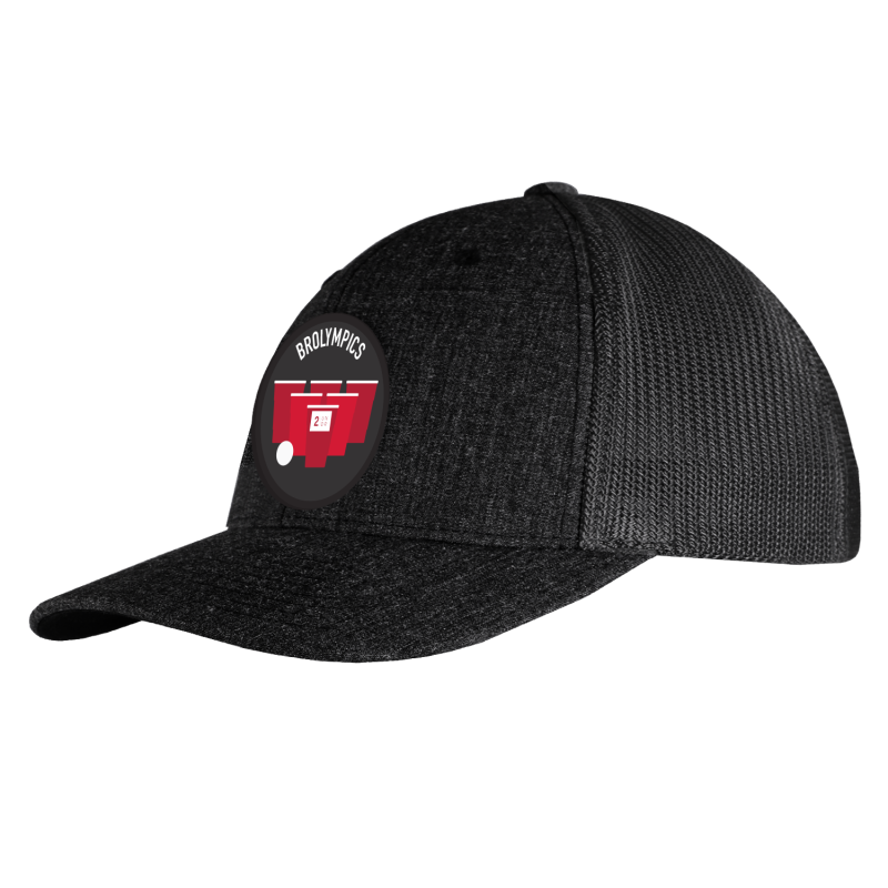 Snap Back Mesh Solid Patch Hat - Brolympics