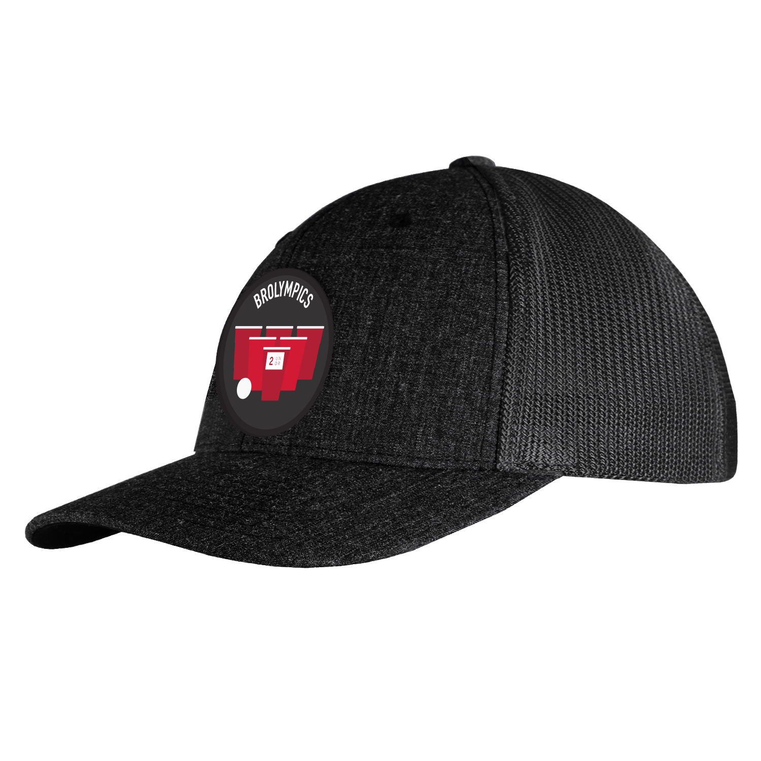 Snap Back Mesh Solid Patch Hat - Brolympics