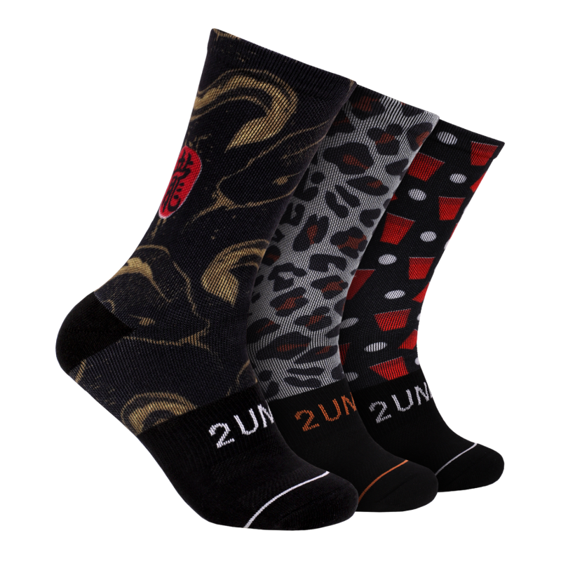 Flex Printed Crew Sock 3 Pack -  Yot Snake/Leopard/Brolympics