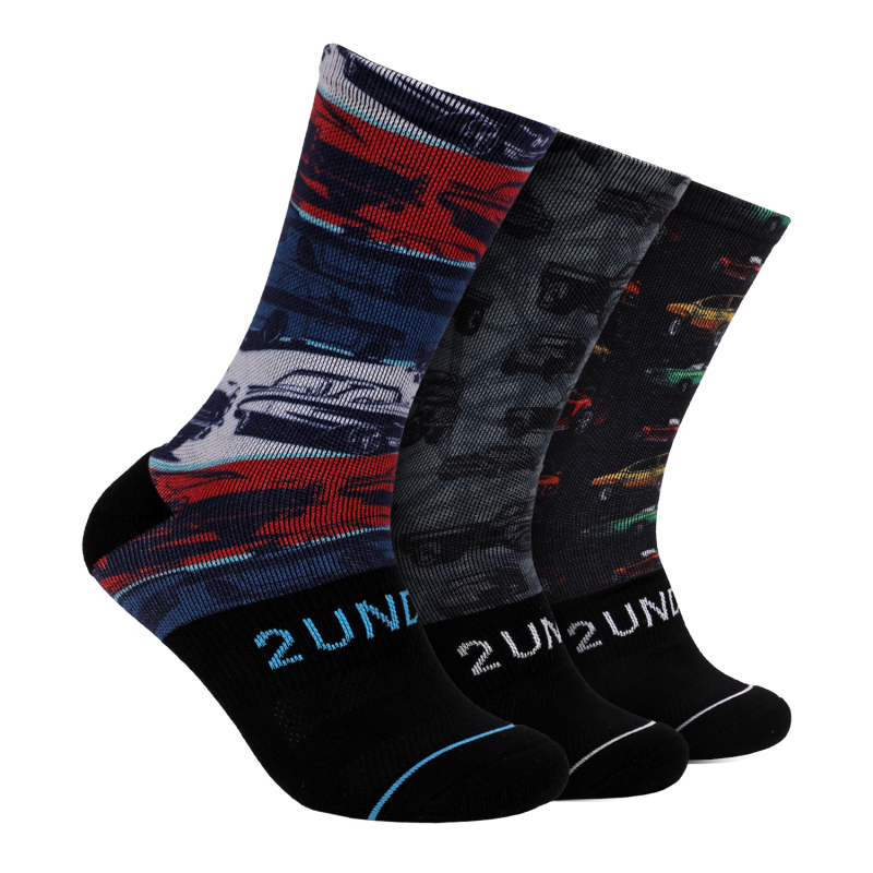Flex Printed Crew Sock 3 Pack -  R Pace/V Muscle/Trucked