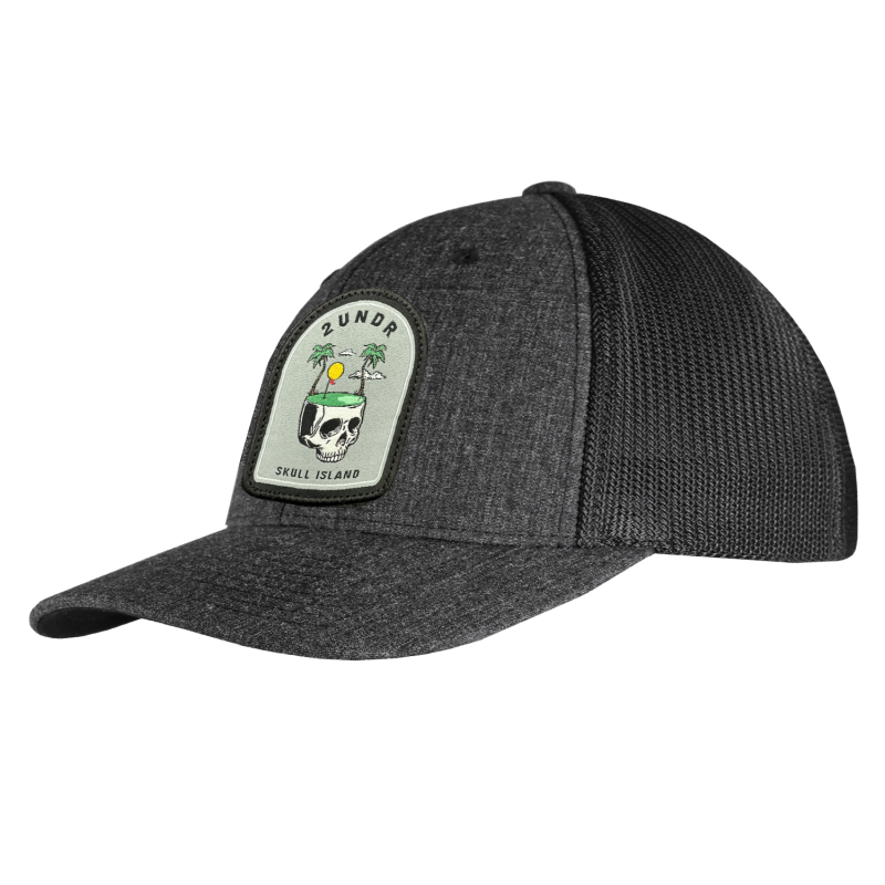 Snap Back Mesh Solid Patch Hat - Island Resort