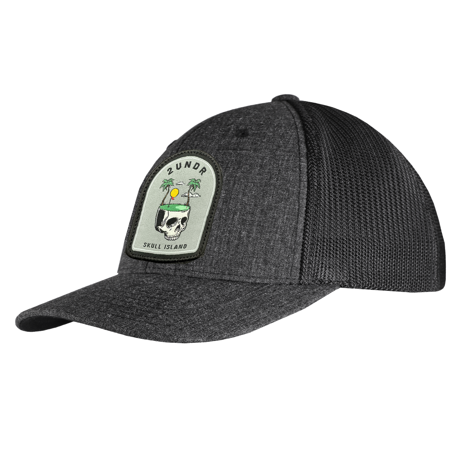 Snap Back Mesh Solid Patch Hat - Island Resort