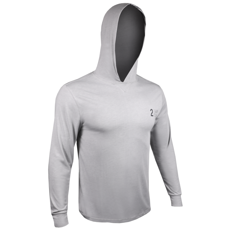 Branded All Day  LS Hooded Tee - Heathered Grey