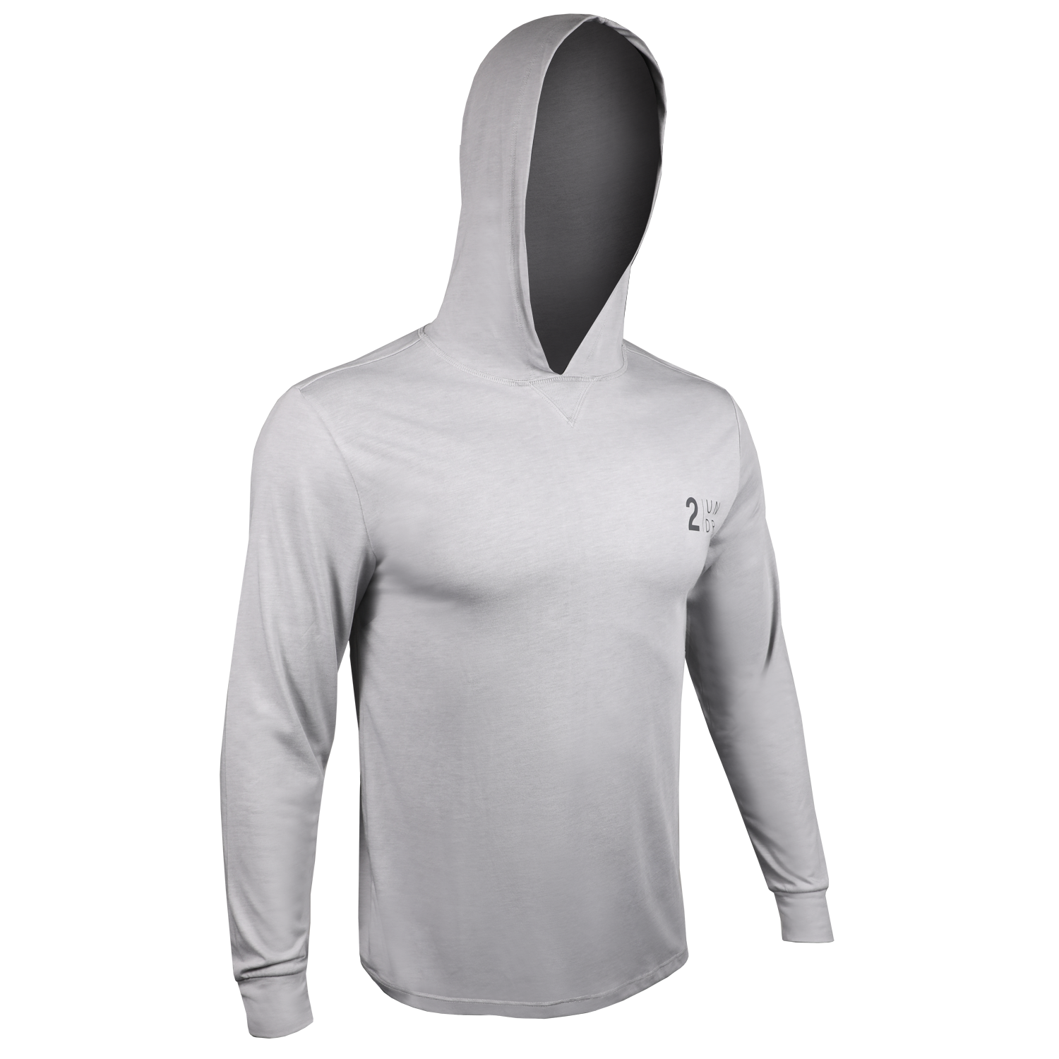 Branded All Day  LS Hooded Tee - Heathered Grey