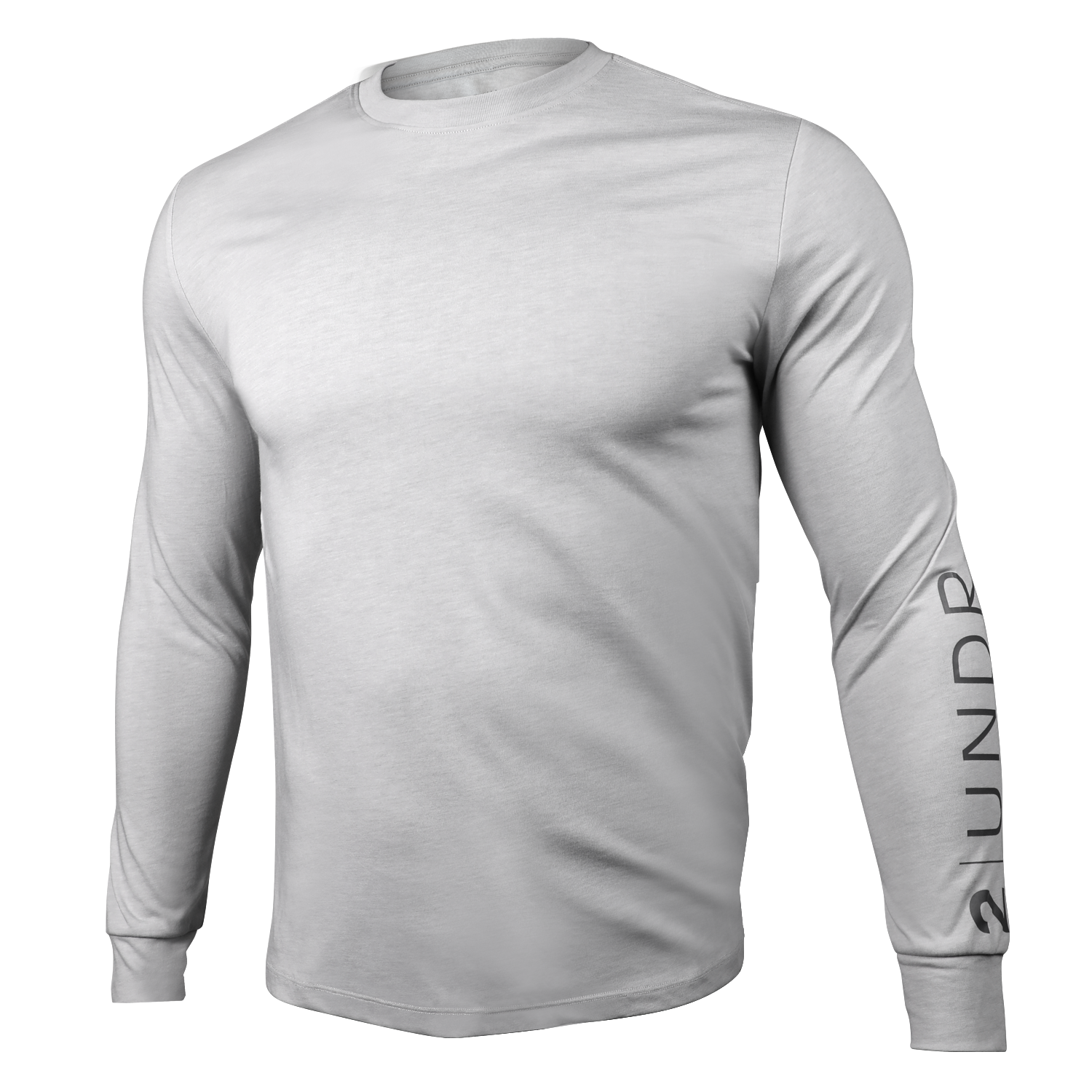 Branded All Day Long Sleeve Crew Tee - Heathered Grey