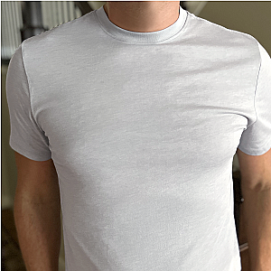 All Day Crew Tee - Heathered Grey
