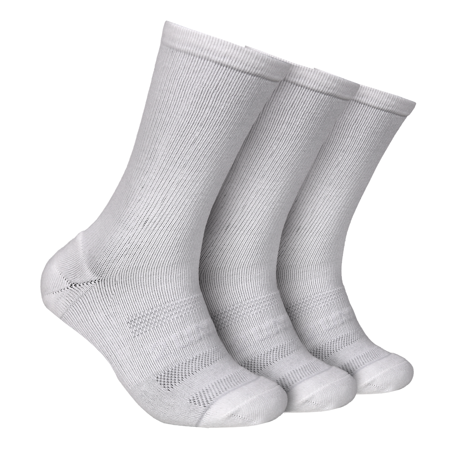 Sport Crew Sock - Solid White - 3 Pack
