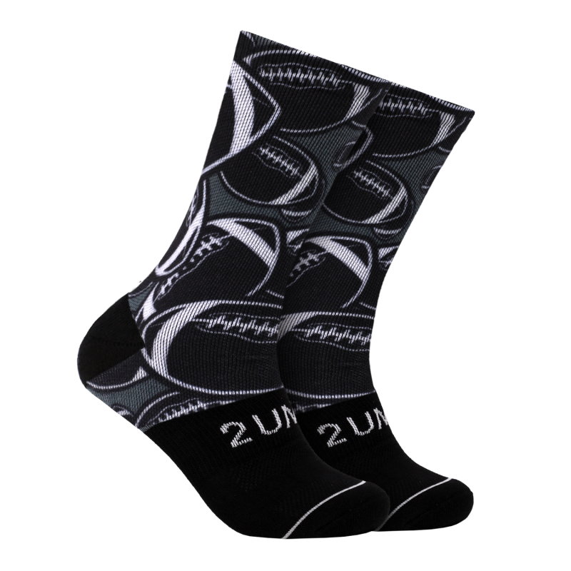 Flex Printed Crew Sock - Grid Iron