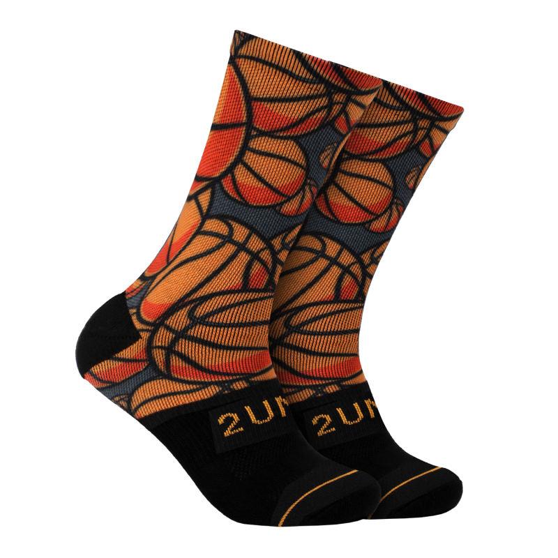 Flex Printed Crew Sock - Hoops