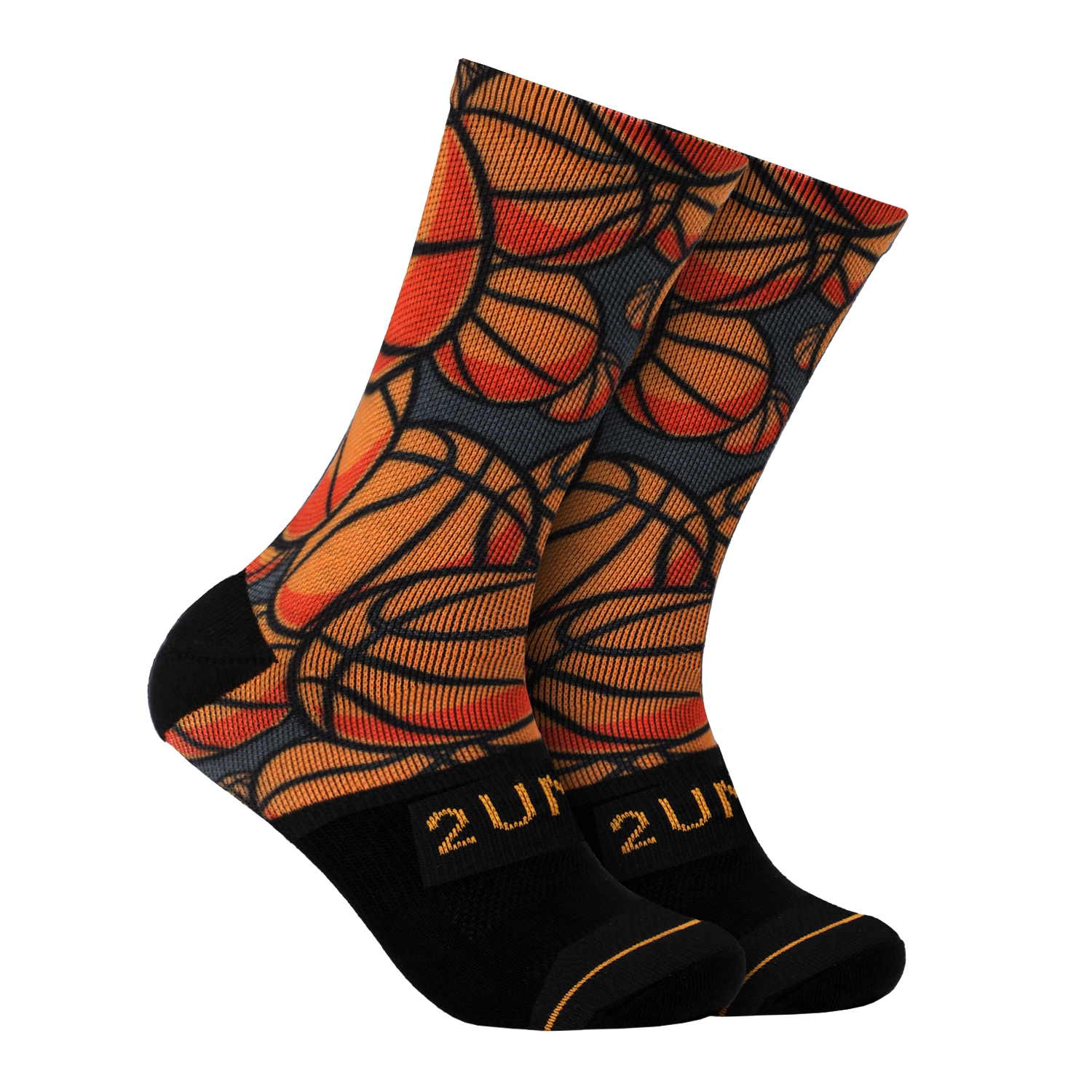 Flex Printed Crew Sock - Hoops