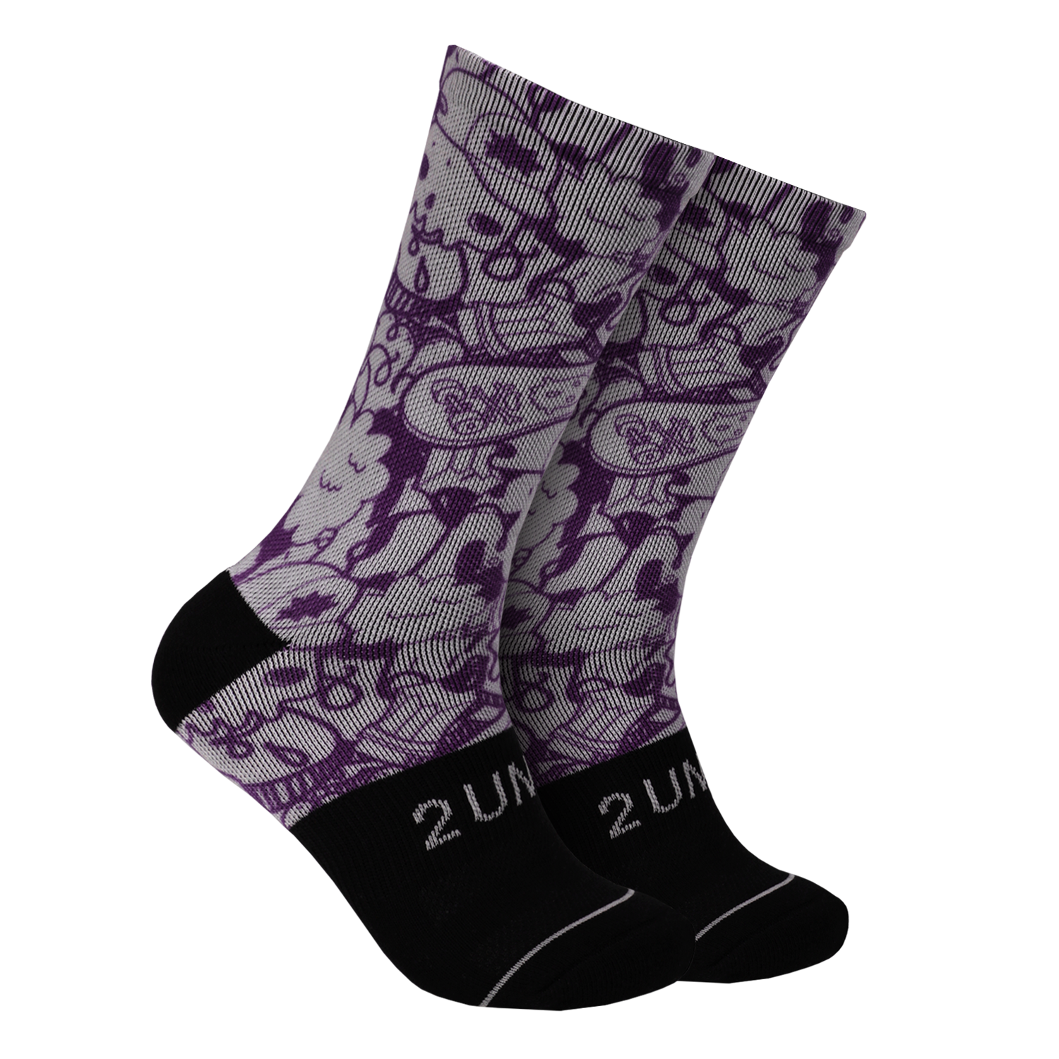 Flex Printed Crew Sock - Skulled