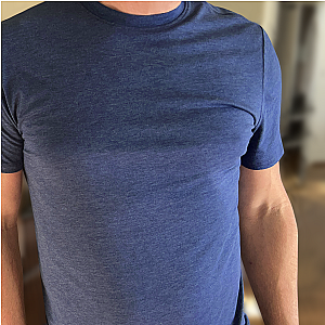 All Day Crew Tee - Heathered Navy