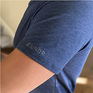 All Day Crew Tee - Heathered Navy