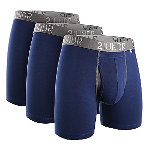 Swing Shift 6" Boxer Brief - 3 Pack Boxset - Navy