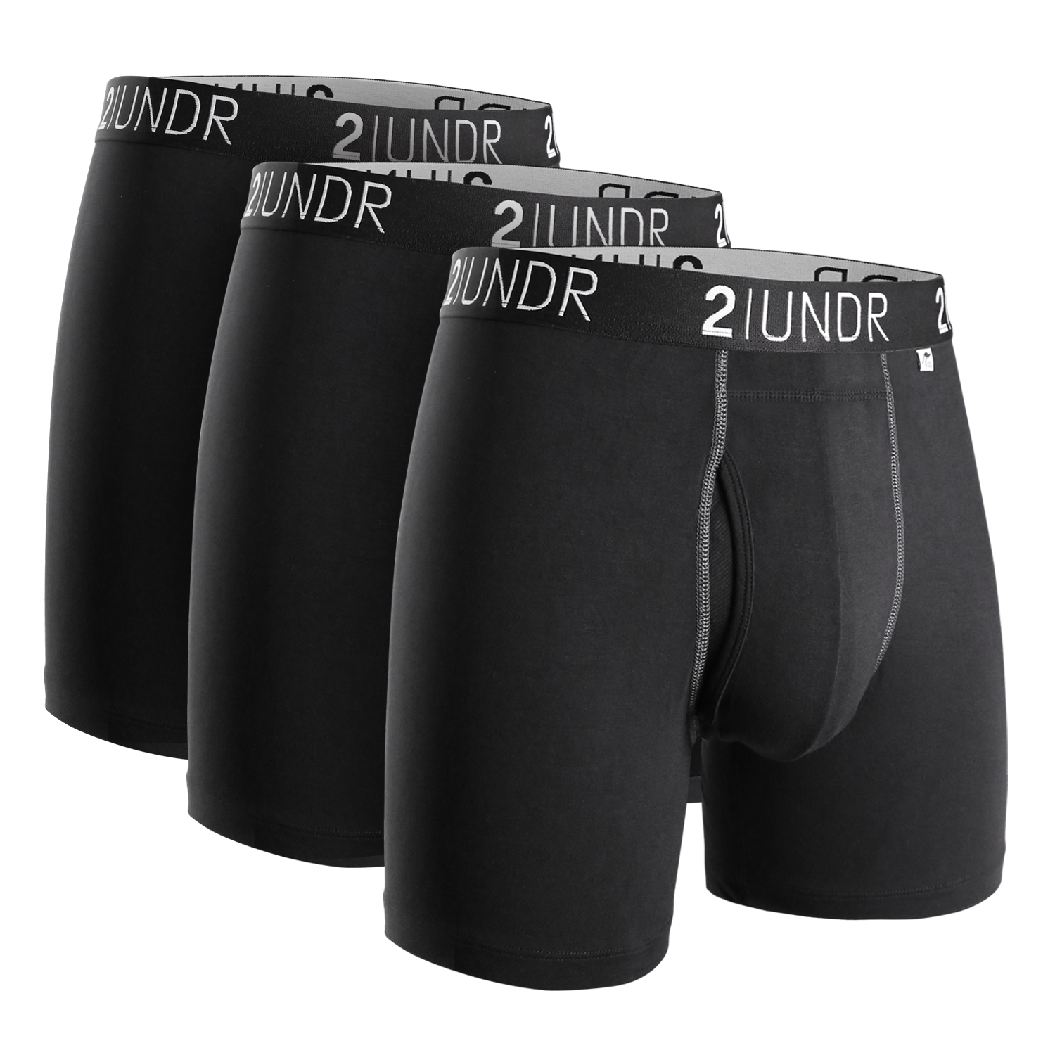 Swing Shift 6" Boxer Brief - 3 Pack Boxset - Black