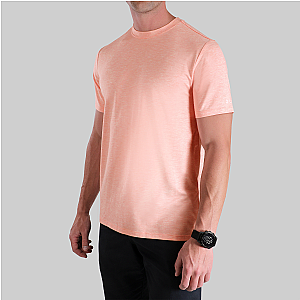 Luxury Crew Tee - Heathered Salmon