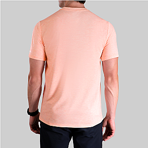Luxury Crew Tee - Heathered Salmon