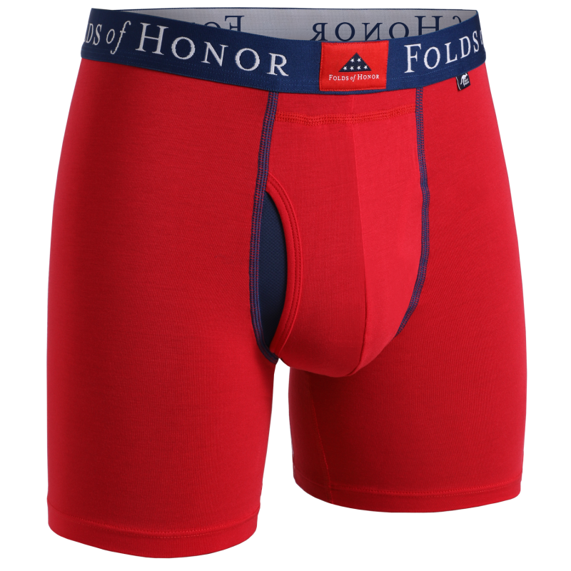 Swing Shift 6" Boxer Brief - Folds of Honor - Red