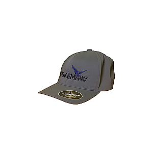 Gray Delta FlexFit Hat w/ Black Logo