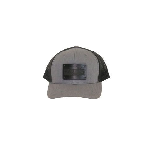 Heather Gray Hat W/ Black Engraved Patch